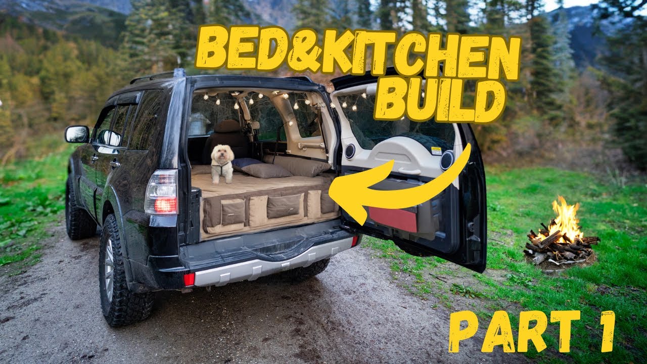 Building a Bed and Kitchen in My Car | Overland Build Part 1 | DIY Camper in a Mitsubishi Pajero 4