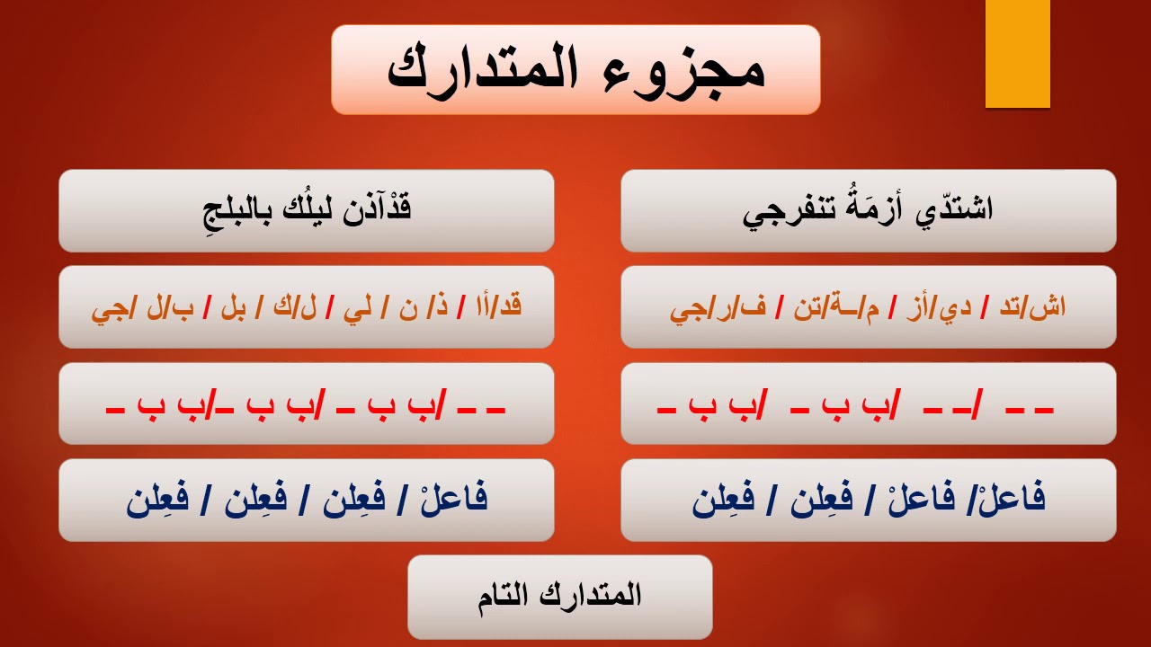 مجزوء المتدارك