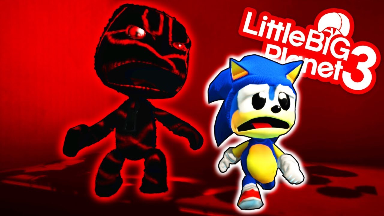 Sonic VS SackBoy.EXE - Creepy Sackboy.exe Level - LittleBigPlanet 3 PS4 Gameplay | EpicLBPTime