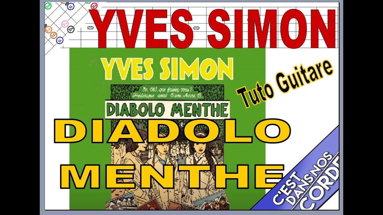 YVES SIMON   DIABOLO MENTHE  (Picking)    TUTO GUITARE Tabs