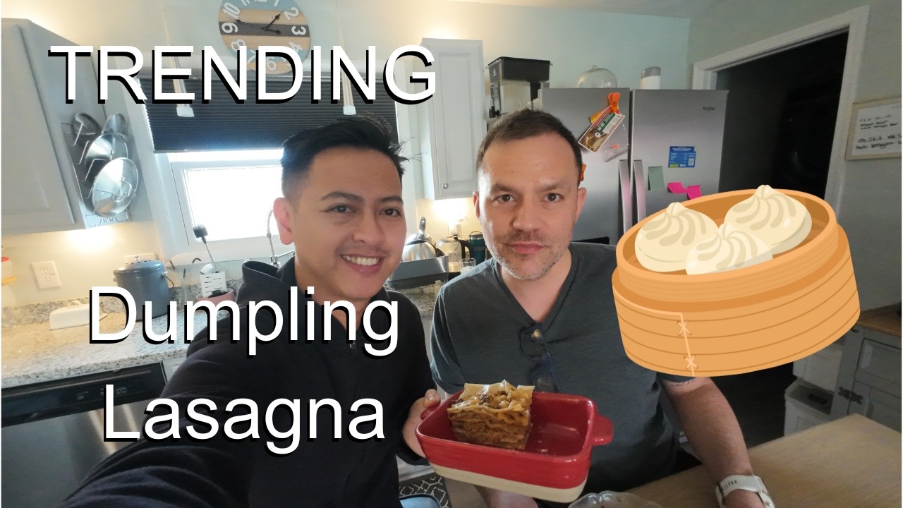 Trying Dumpling Lasagna for the First Time 🥟