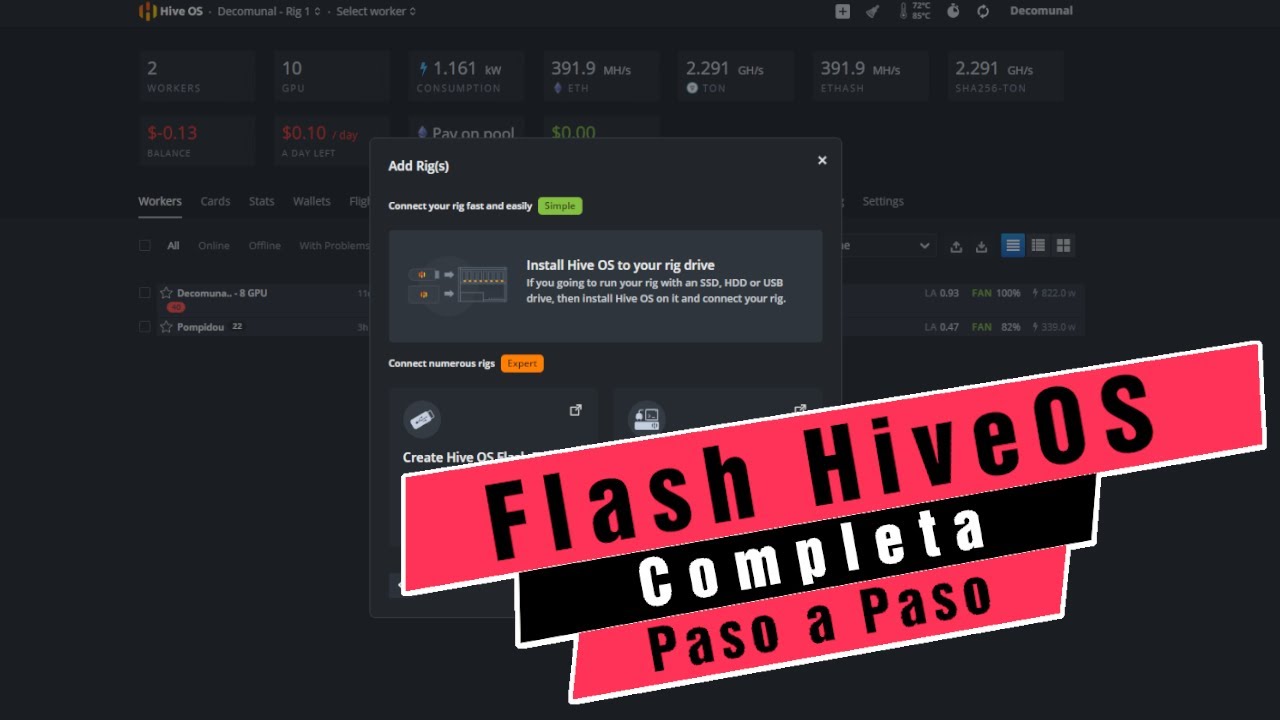 Gu&iacute;a Instalar HiveOS en SSD | Flash Balena Etcher | 2022