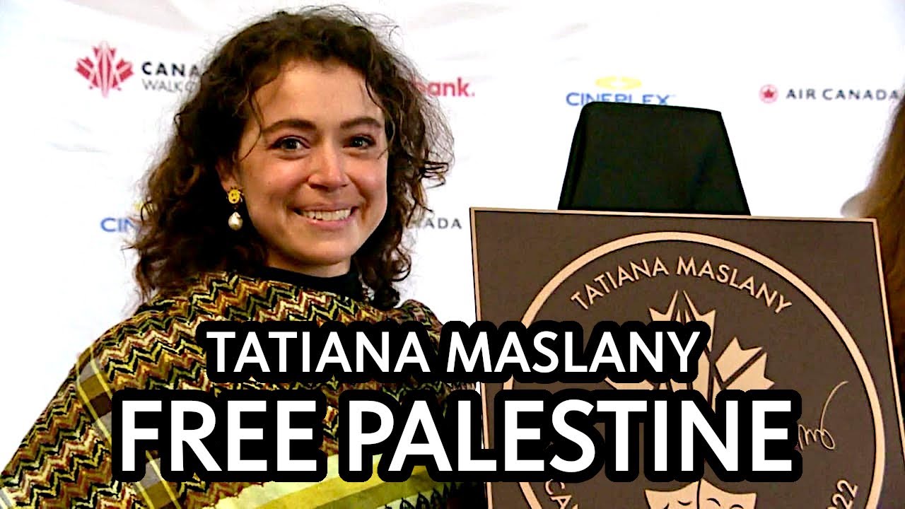 Tatiana Maslany stands with Palestine