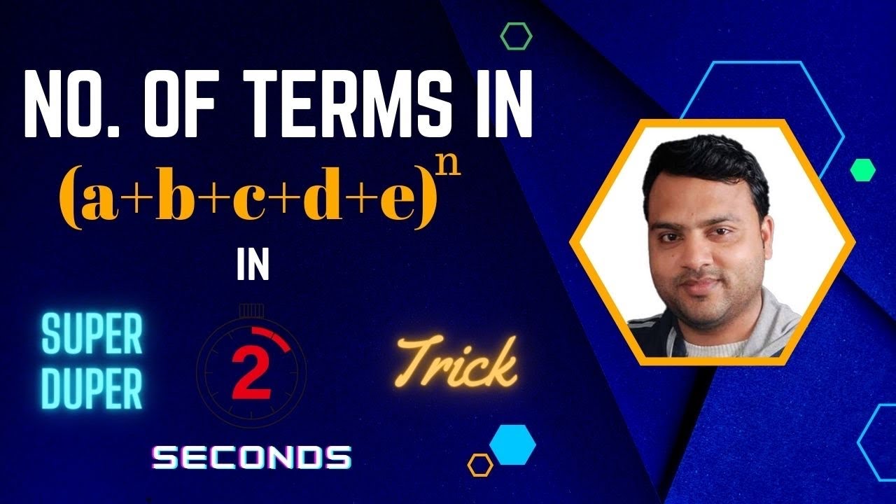 🔍 Mastering Binomial Expansion! Shortcut to Count Any Terms in (a+b+c+d+e)^n 🚀 #MathHacks