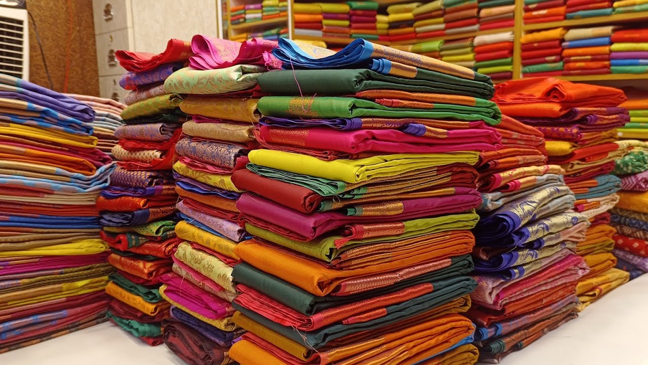 ಬರೀ Rs.180 ಗೆ ರೇಷ್ಮೆ ಸೀರೆಗಳು chickpet wholesale silk sarees weavers price kanjivaram bridal silks