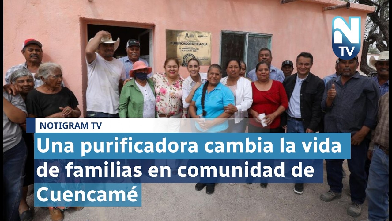 Una purificadora cambia la vida de familias en comunidad de Cuencamé