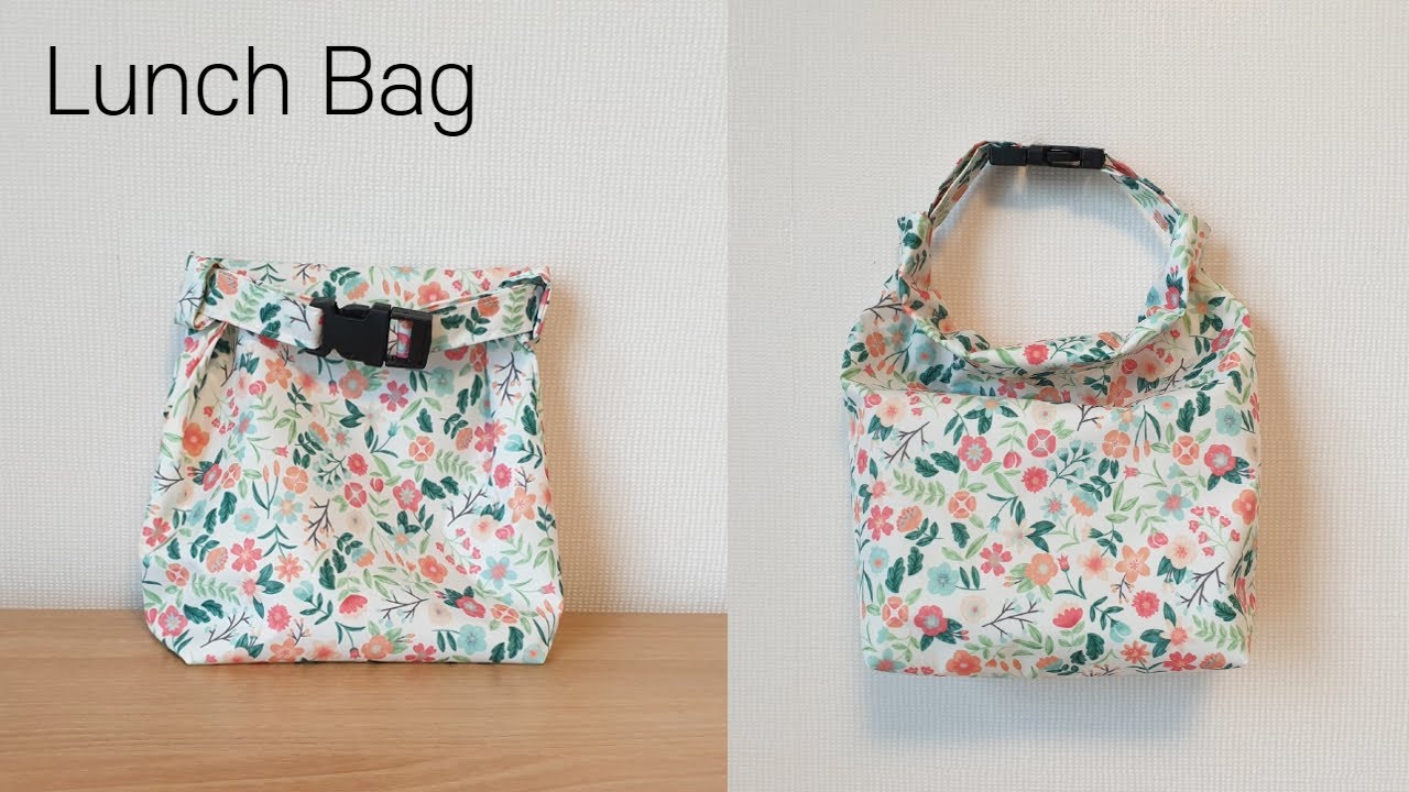 DIY 간단하게 방수 런치백/도시락가방 만들기(w. 천나라) - How to make a Lunch Bag out of waterproof fabric/Easy Tutorial