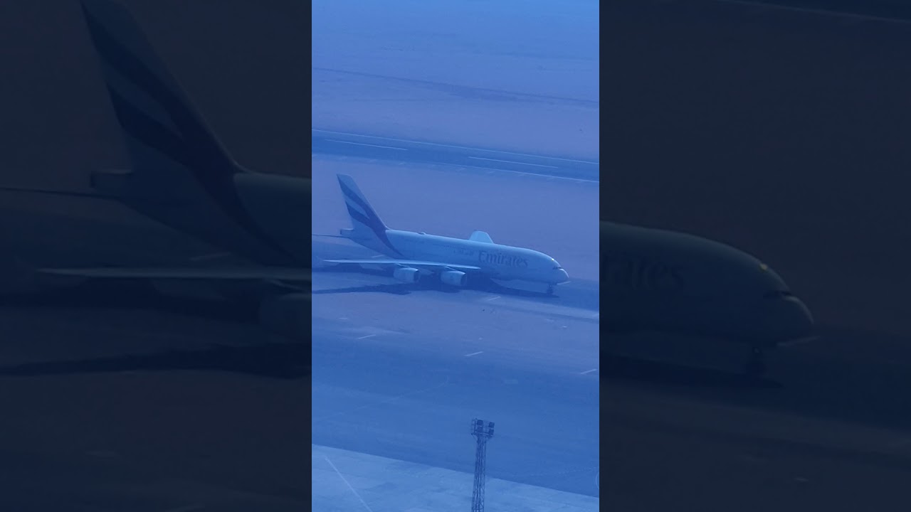 A380 Emirates first landing at CAIRO INT Airport