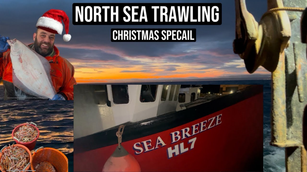 North sea prawn trawling at christmas