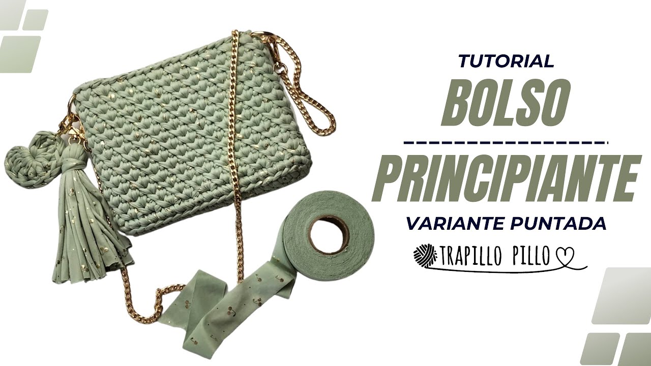 Teje fácil esta variación del Bolso Principiante.- Trapillo Pillo