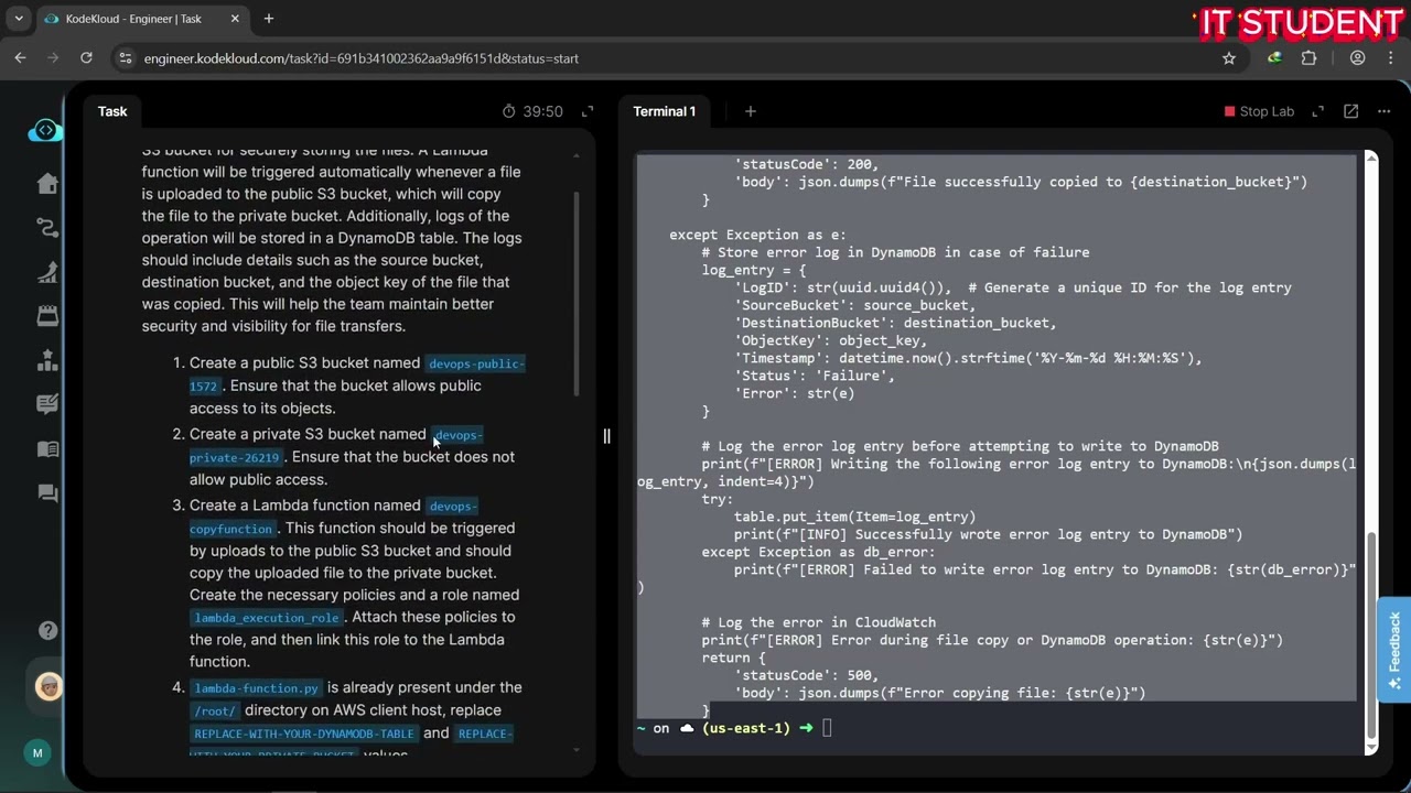 100 Days of Cloud AWS Day46 Event Driven Processing with Amazon S3 and Lambda