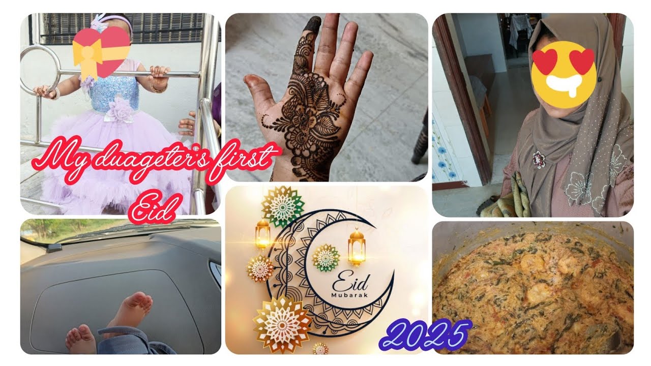 First eid with my daughter 😍 நான் மட்டும் என்ன  ஓவியமான்னு நினைக்கலாம் ... 😂
