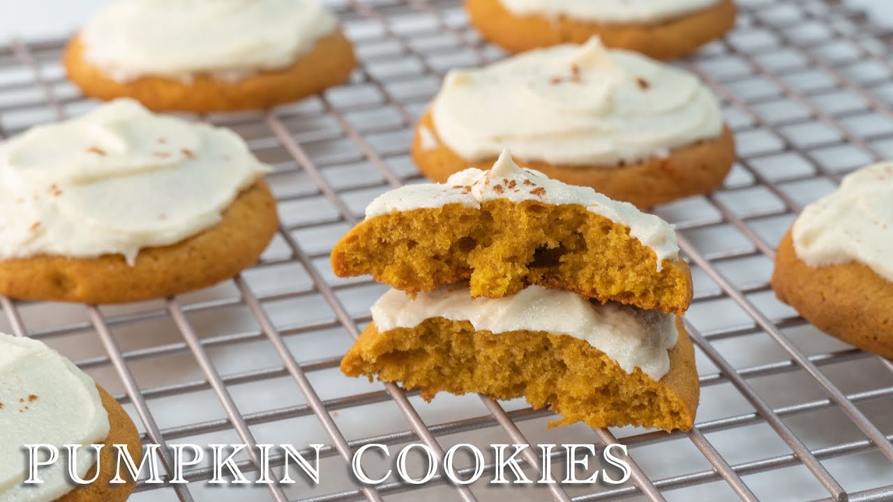 如雲朵般柔軟蓬鬆的 南瓜餅乾 Soft and Airy Pumpkin Cookies | ASMR