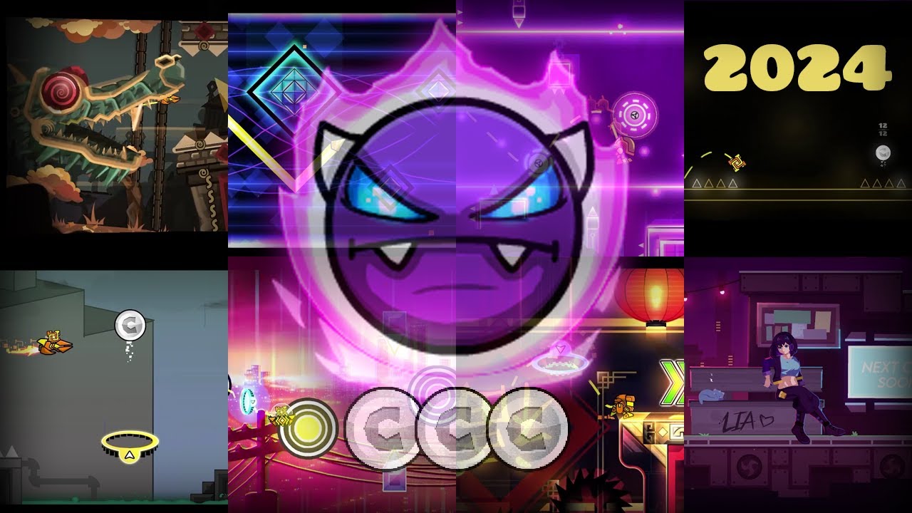 All classic easy demons with coins (December 2024)