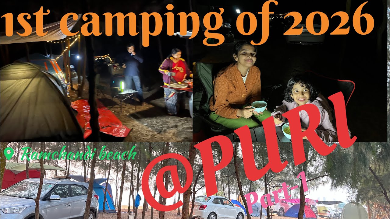 1st camping of 2026 at Ramchandi beach@puri part-1