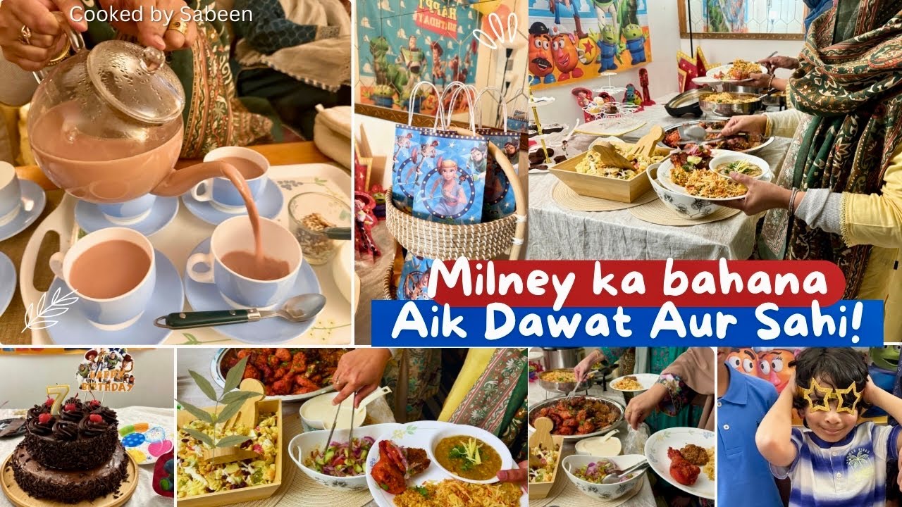 A Dawat to Remember! I managed BBq ,Birthday ,Dinner together | Menu & table setting |CookedbySabeen