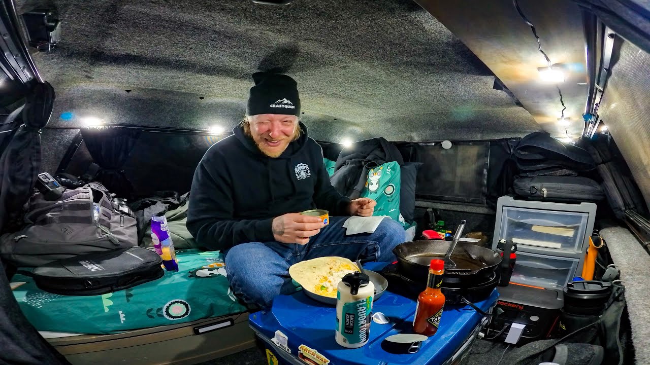 Solo Truck Camping Deep in a New Mexico Canyon - Crab Quesadillas & an Abandoned Orchard
