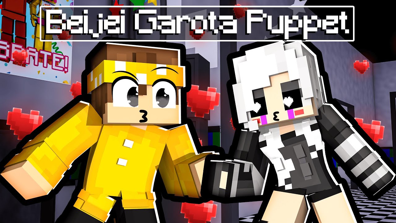 ALEX MONTE beijou a GAROTA PUPPET no Minecraft