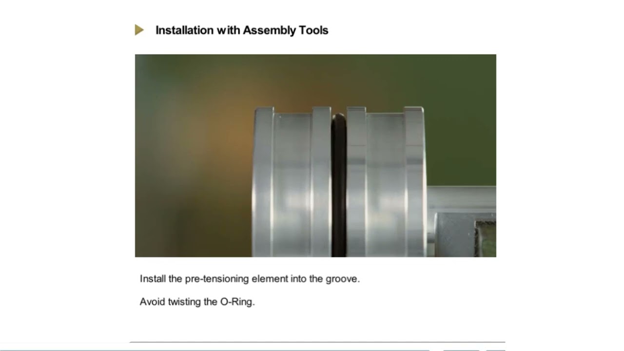 Piston seal - Installation instructions