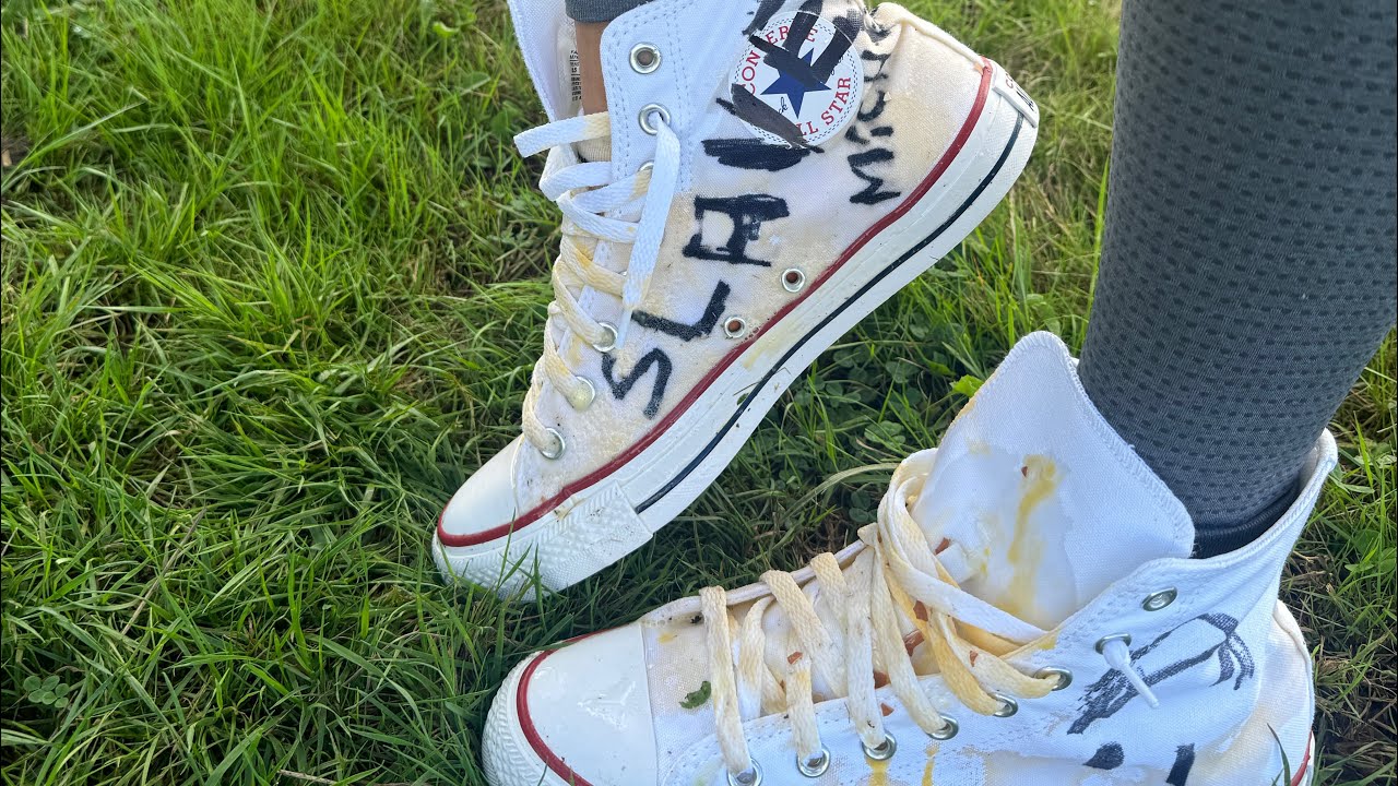 Converse white crush egg and mud