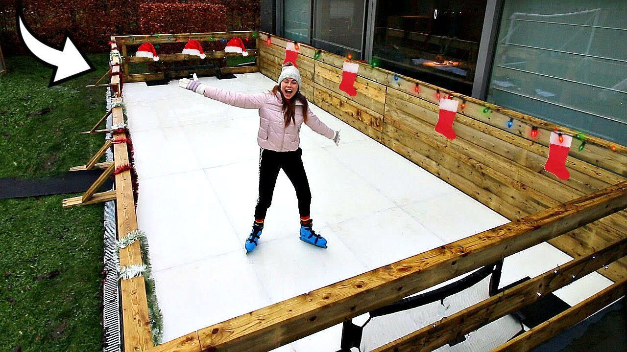 WIJ BOUWEN EEN MEGA SCHAATSBAAN IN ONZE TUIN! ❄️ #227