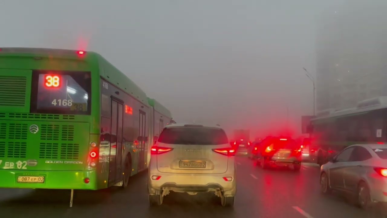 Driving Through Foggy City Streets | Calm POV Ride