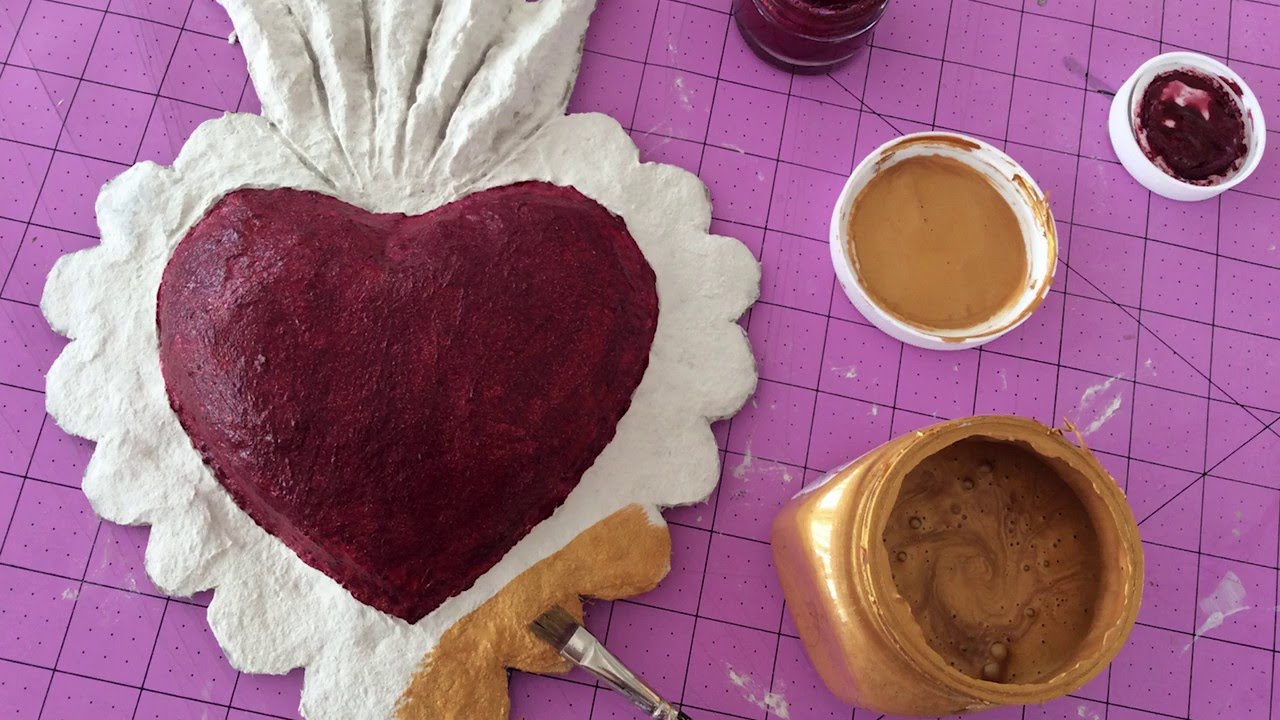 How To: Make a FastMache Sacred Heart Wall Plaque