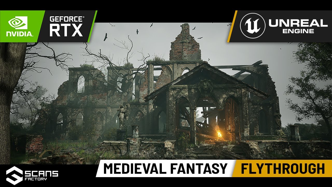 [UE] Medieval Fantasy Ruins - Flythrough