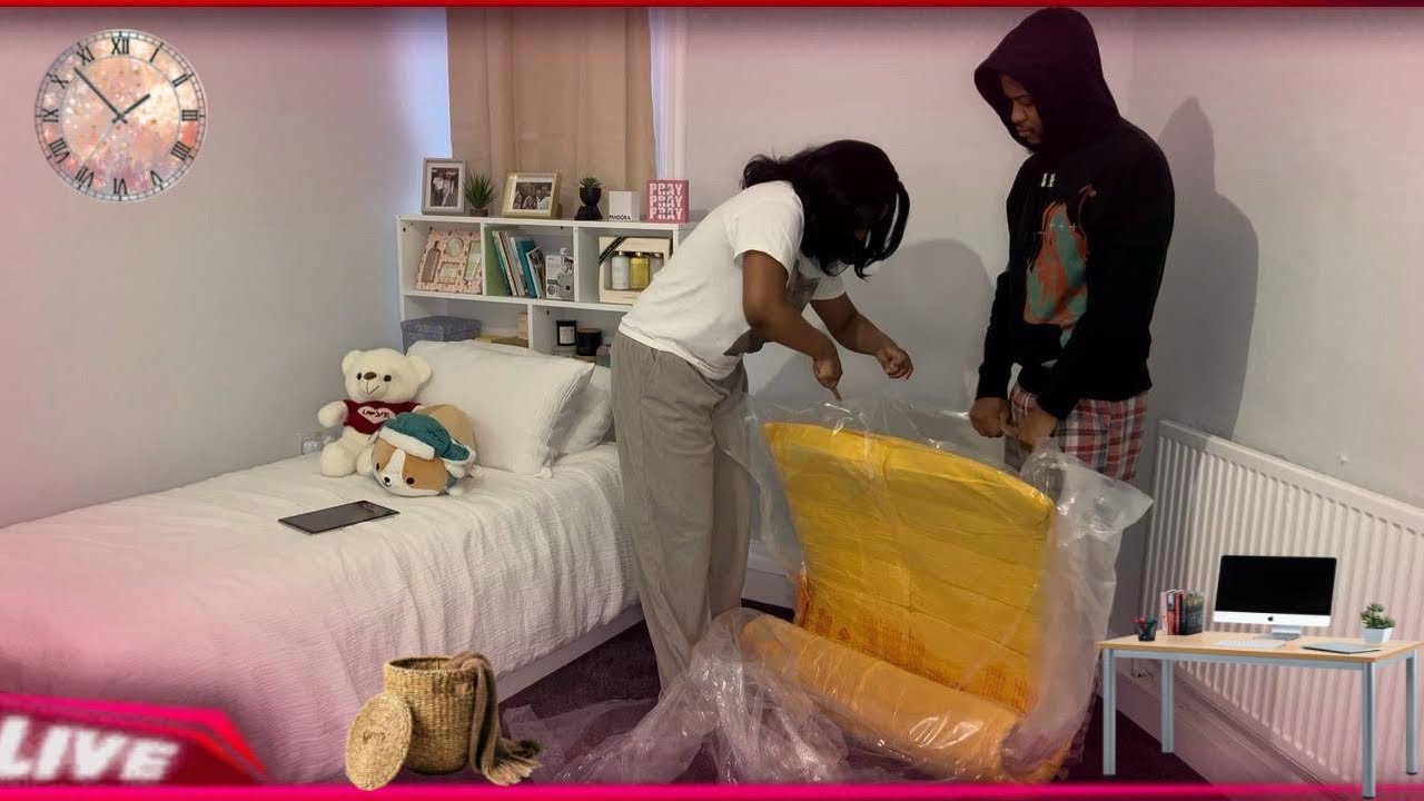 Decorate my room with me part 1/ Day in my life  .Namibian 🇳🇦 /Uk 🇬🇧YOUTBER moving vlog