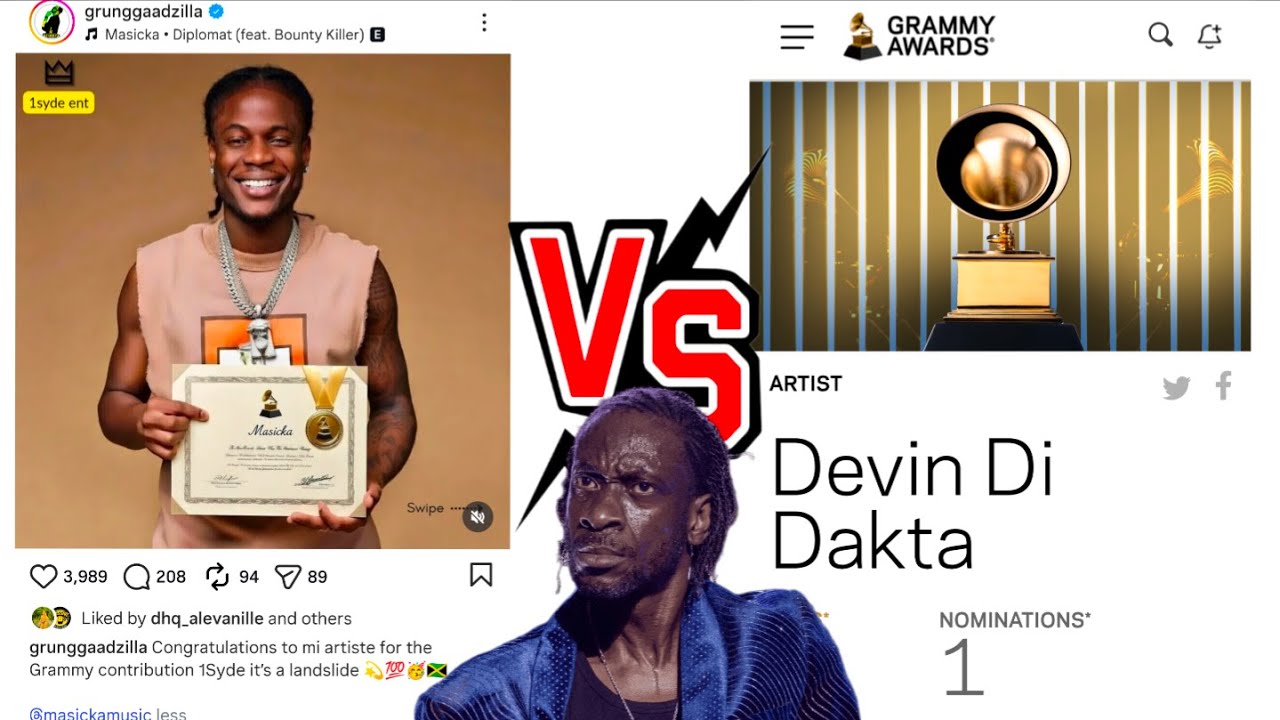 masicka brag on vybz kartel for winning grammy certificate bounty killa repost | This is RealTalk