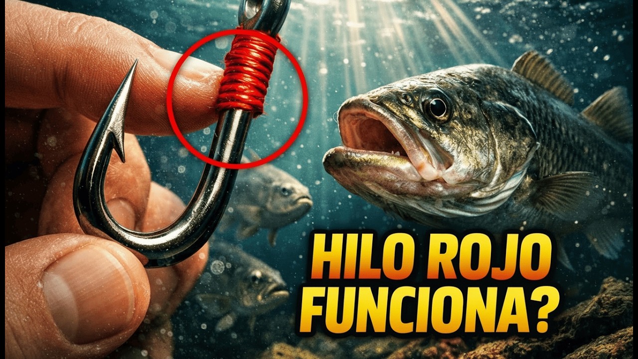 El secreto del HILO ROJO en el anzuelo — el detalle que los peces no pueden ignorar.