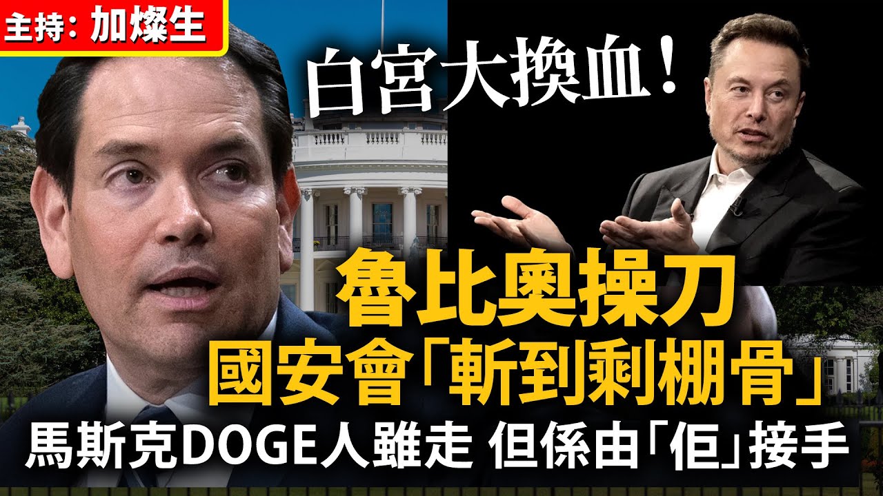 白宮大換血！魯比奧操刀國安會「斬到剩棚骨」馬斯克DOGE人雖走 但係由「佢」接手