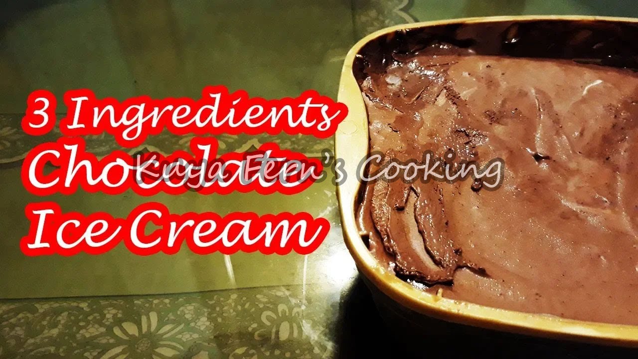 3 INGREDIENTS CHOCOLATE ICE CREAM!!!