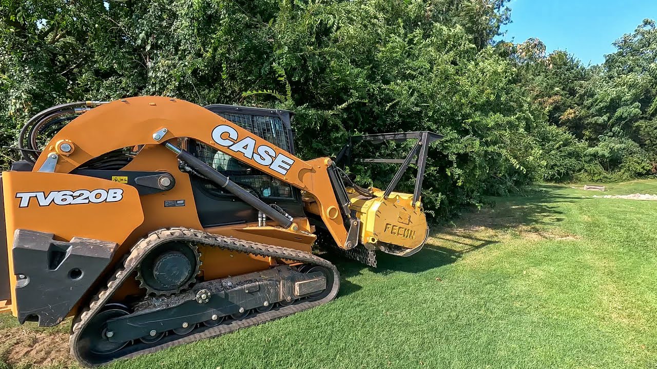 First Job Mulching with the Case 620 skidsteer