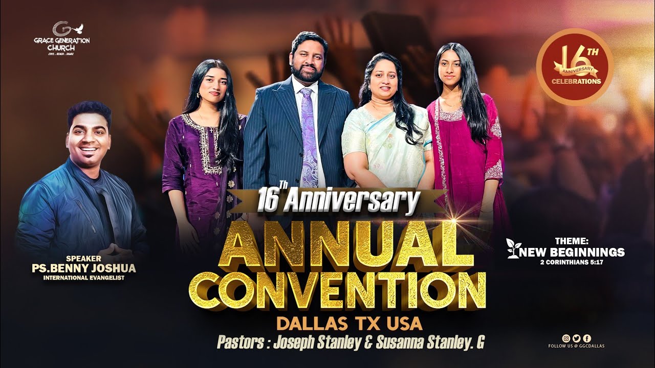 GGC 16th ANNIVERSARY II Sep 28th,2024 II Ps  Joseph & Susanna Geddam & Ps  Benny Joshua