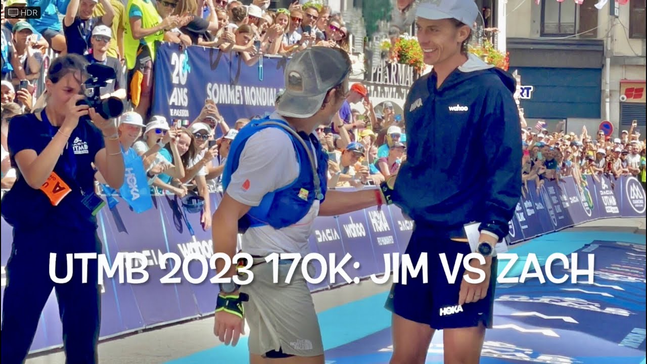UTMB 2023 THE 100 MILES FINAL: JIM WALMSLEY VS. ZACH MILLER. Fant&aacute;sticos ambos hasta sprint  final!