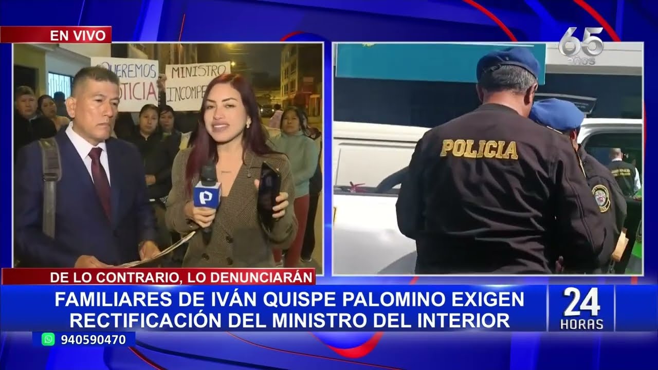 Familiares de Iván Quispe Palomino demandarán al ministro del Interior por detención injusta