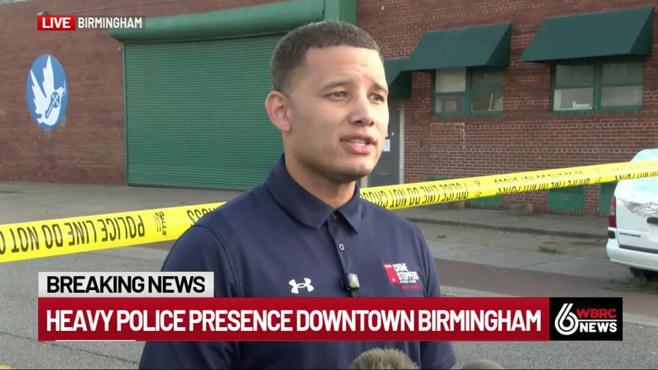 Heavy police presence in downtown Birmingham