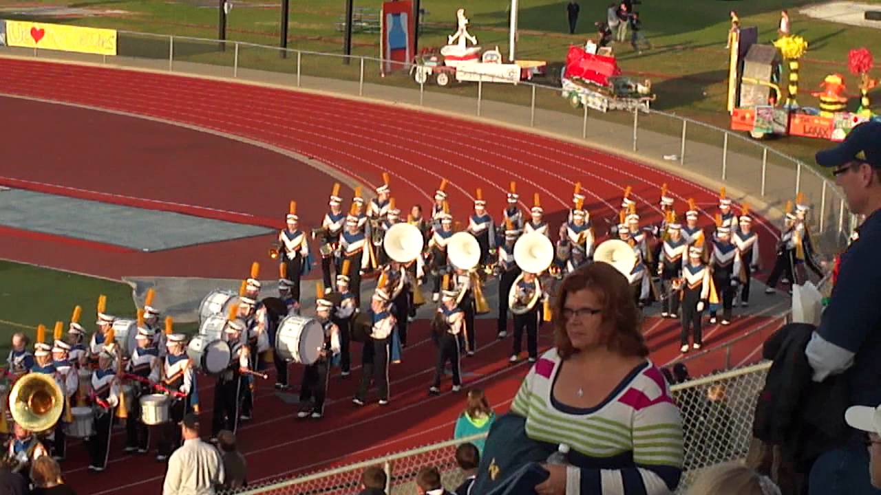 Midland High Marching Band - Coming into Stadium for Homecoming - 2012 (unedited)
