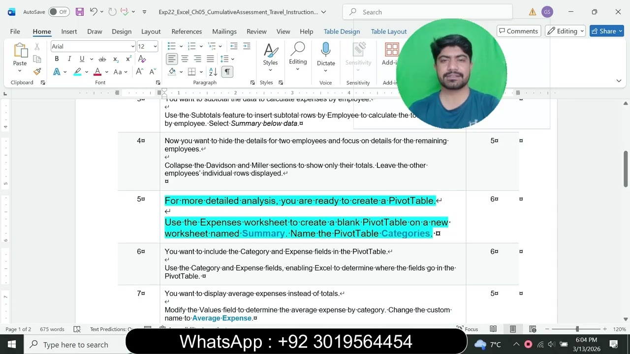 Exp22_Excel_Ch05_CumulativeAssessment_Travel | Excel Chapter 5 Cumulative Assessment - Travel Expens