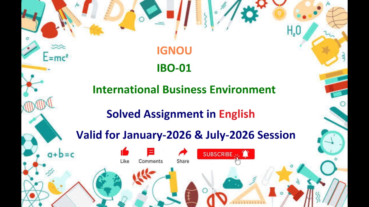 IBO 01 SOLVED ASSIGNMENT | IBO 01 IGNOU Solved Assignment Jan 2026 & July 2026 | IGNOU