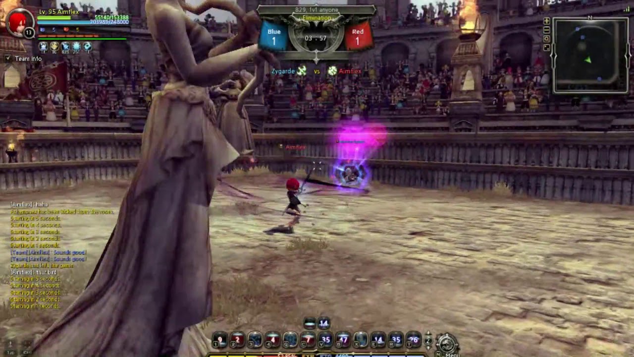 Dragon Nest NA - Warden VS Silver Hunter 95 AWK