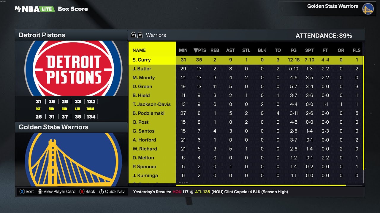 NBA 2K26 Golden State Warriors vs Detroit Pistons (PC) GAMEPLAY [4K UHD]