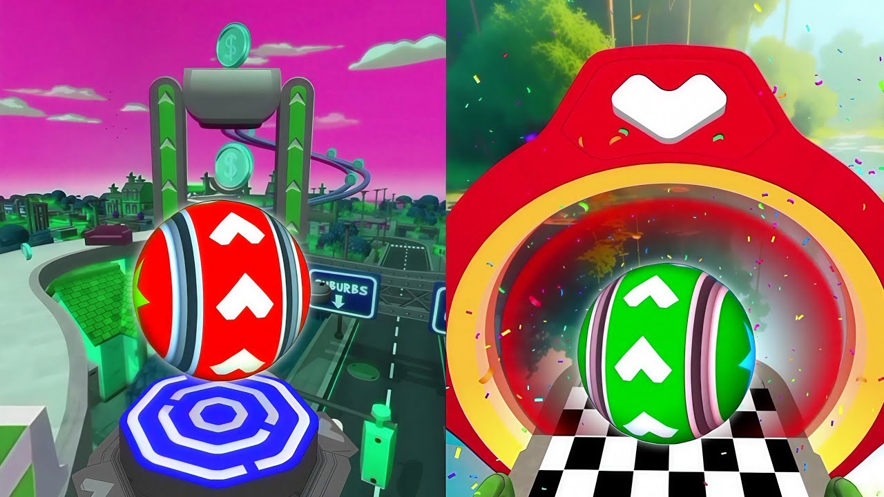🌍⚡🛑Rolling Ball Sky Adventure Vs Reversed Gameplay SpeedRun Walk-through Level 135