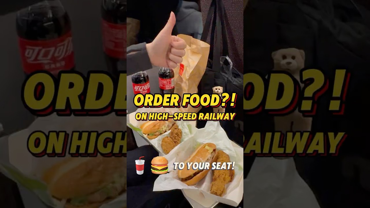 UNBELIEVABLE!! You can order food delivery on a high-speed train 🍔🥤👉🚄‼️