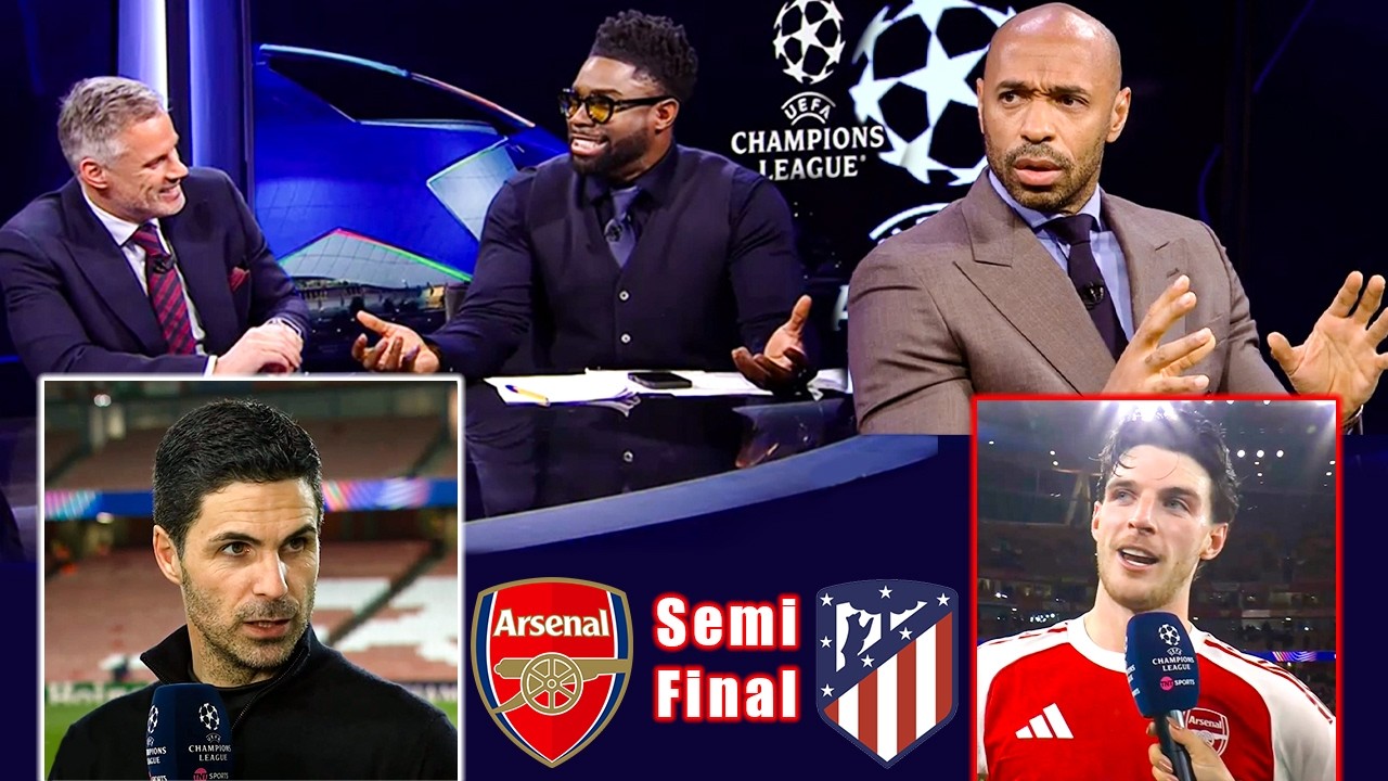 Arsenal vs Sporting 0-0 (1-0) Arteta Leads Gunners to UCL Semi-Finals! Thierry Henry Goes Crazy 🔥