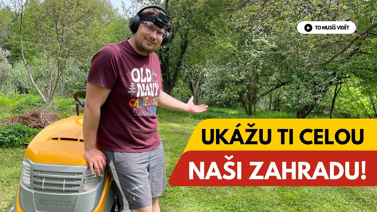 Komentovaná jízda při sekání zahrady (7 500 m²)