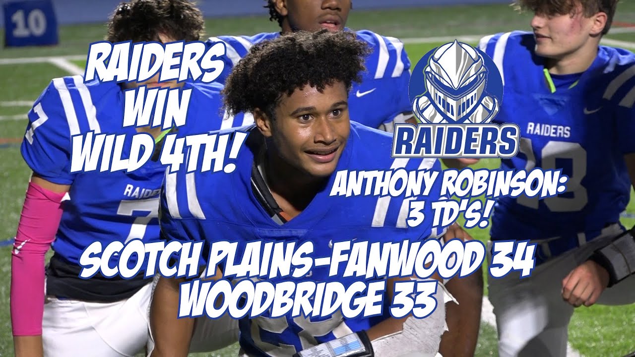 Scotch Plains Fanwood 34 Woodbridge 33 | Big Central Conference | 3 TD's in final 2 mins! | Week 8