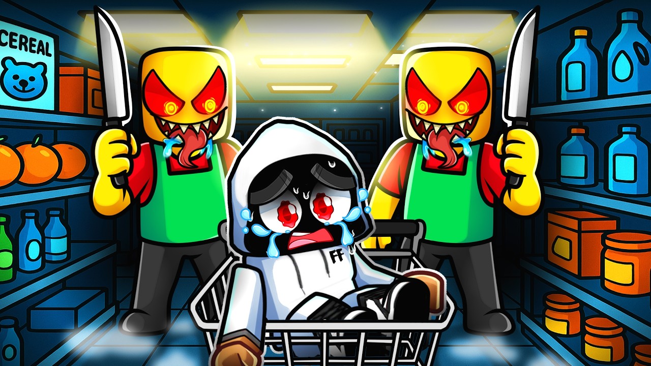 Surviving 100 Days in Roblox Mega Store!