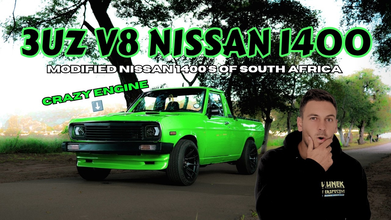 Sleeper Alert! Lexus 3UZ V8 Swapped Nissan 1400 Bakkie #v8nissan1400 #engineswap #sleeper